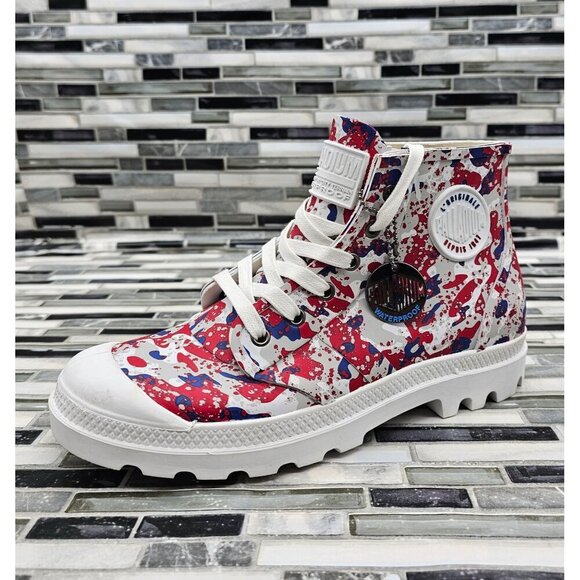 Palladium Shoes - Palladium Pampa Hi White Camo French Unisex Combat Rain Boots
